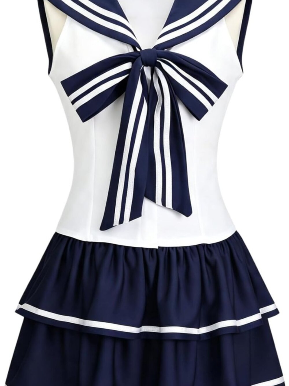 NWT Women’s Sailor Uniform Anime Cosplay Costume Navy White Size Small